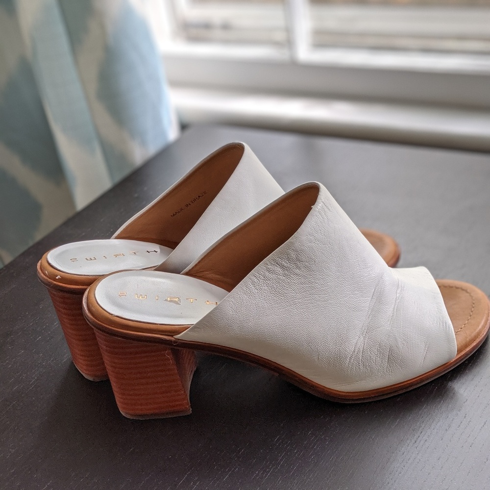 Wirth Brazil Soft Genuine Leather Peep Toe Mules